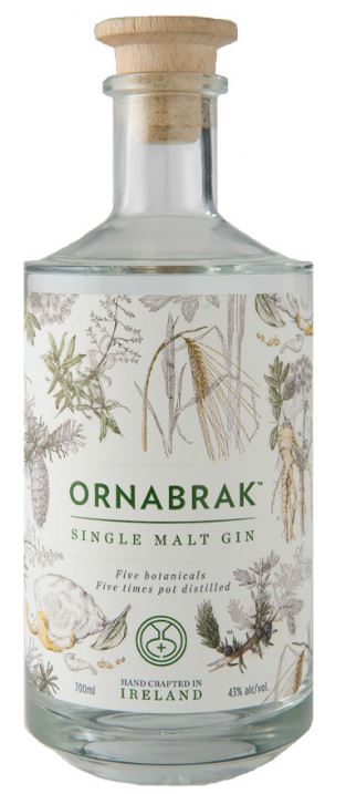 Ornabrak Irish Single Malt Gin 43° 70 cl