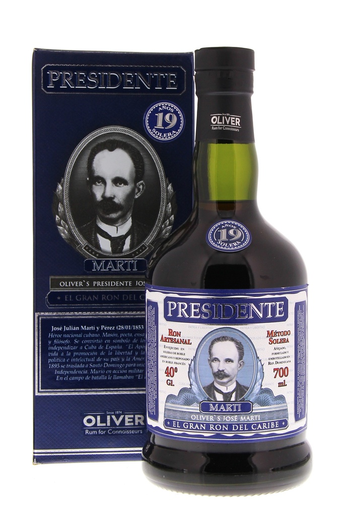 Presidente Marti 19 Years Rum 40° 70 cl + GBX