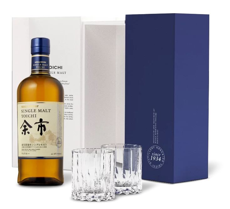 Yoichi Single Malt + 2 glasses 45° 70 cl + GBX